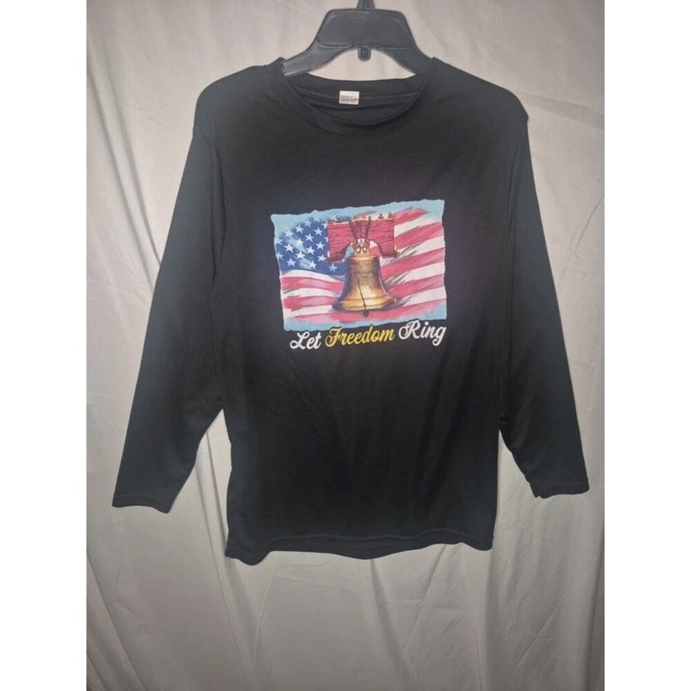 Armored Sportswear Let Freedom Ring Liberty Bell American Flag Long Sleeve